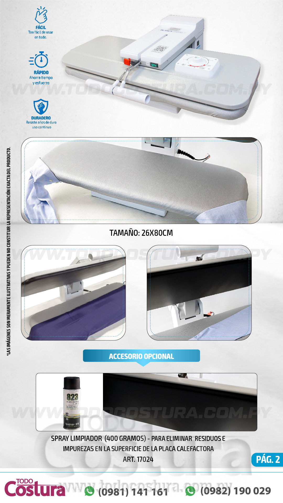 PLANCHA A VAPOR TIPO PRENSA BLANCAPRESS PROF-PCV
