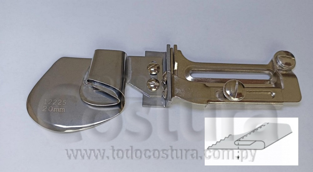 DOBLADILLADOR P/ CAMISA (2CM) RECTA INDUSTRIAL