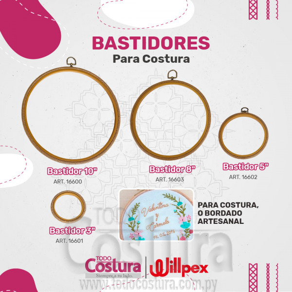 BASTIDOR 10" PARA COSTURA (MADERA)