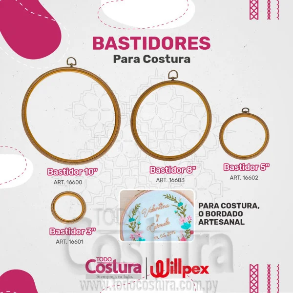 BASTIDOR 5 PULG. PARA COSTURA (MADERA)