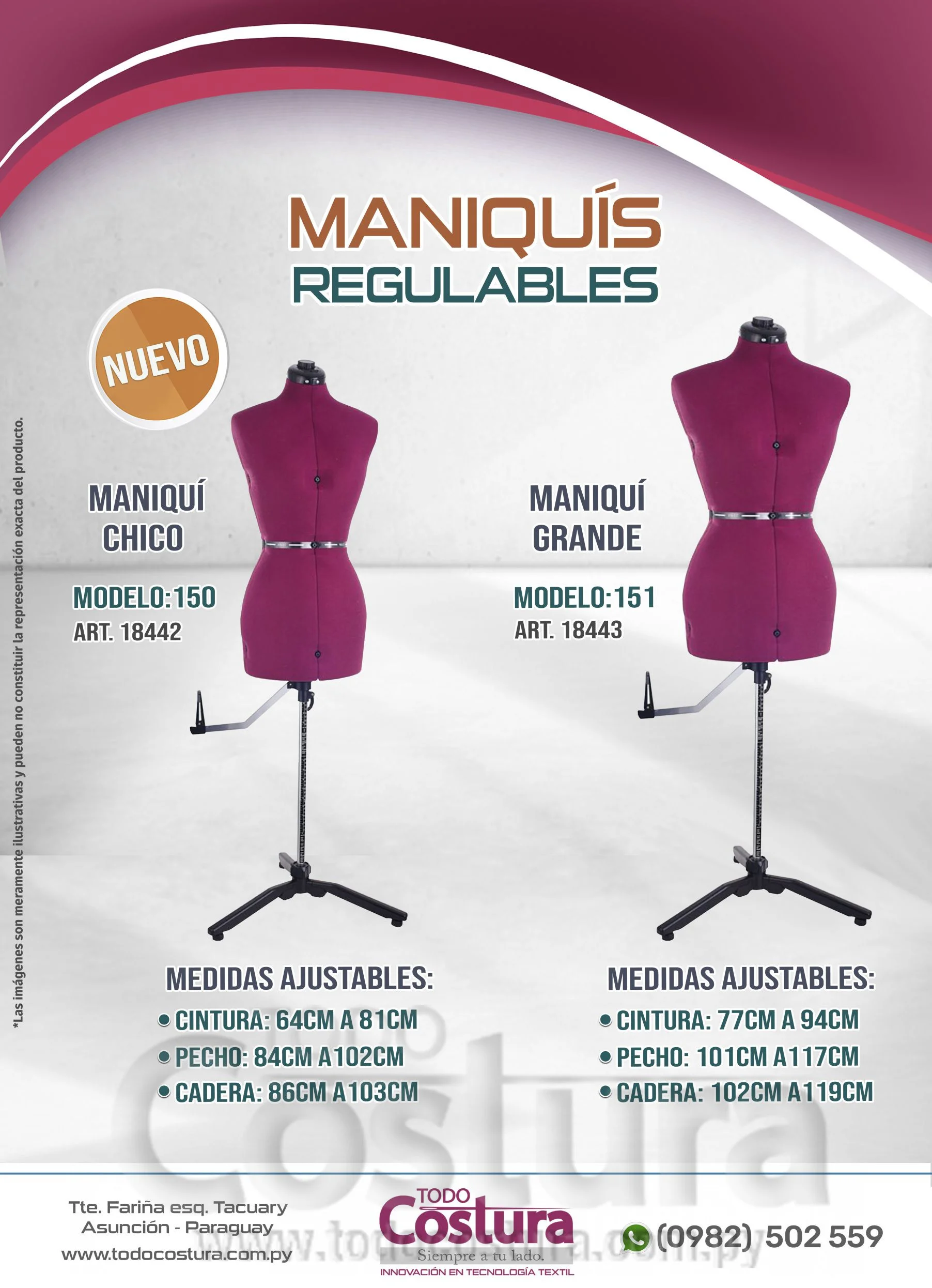 MANIQUI MEDIANO (REGULABLE) MODELO 151