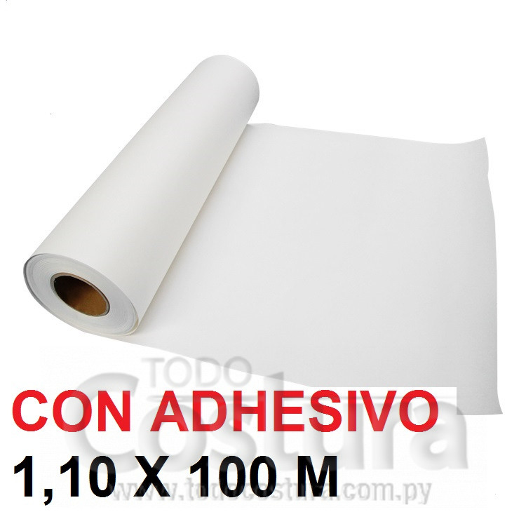 PAPEL SUBLIMACION (1.118 X 100M - 100 GRAMOS) CON ADHESIVO