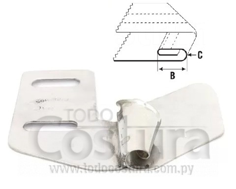 DOBLADILLADOR (12MM) BOLSILLO DELANTERO DOBLE AGUJA