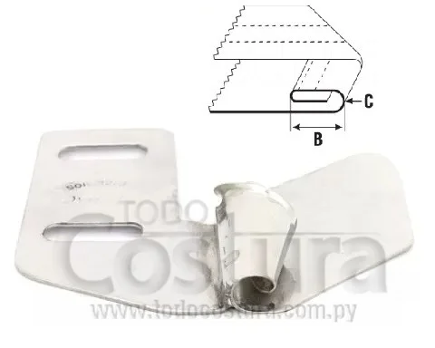 DOBLADILLADOR (12MM) BOLSILLO DELANTERO DOBLE AGUJA