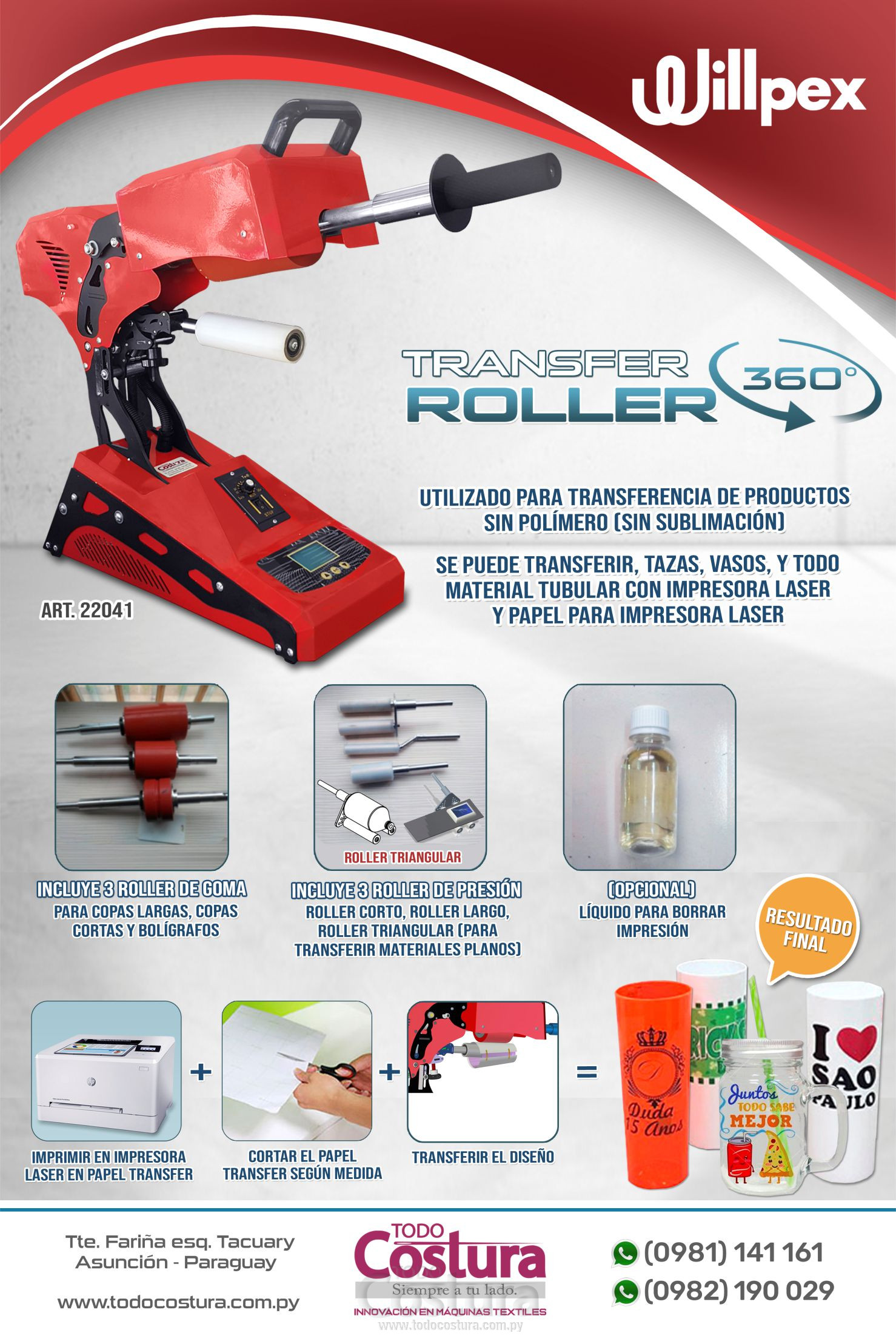 TRANSFER ROLLER 360° WILLPEX MLRM01