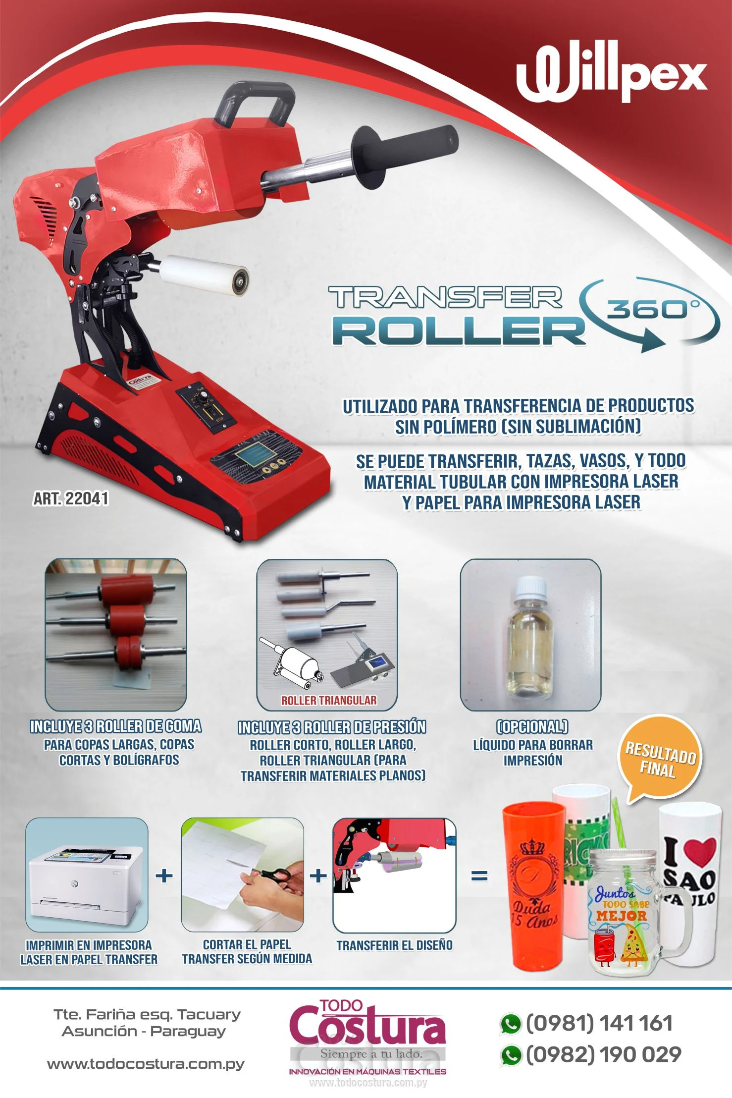 TRANSFER ROLLER 360° WILLPEX MLRM01