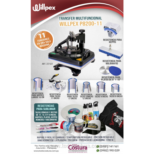 TRANSFER (11 EN 1) MULTIFUNCIONAL WILLPEX P8200-11
