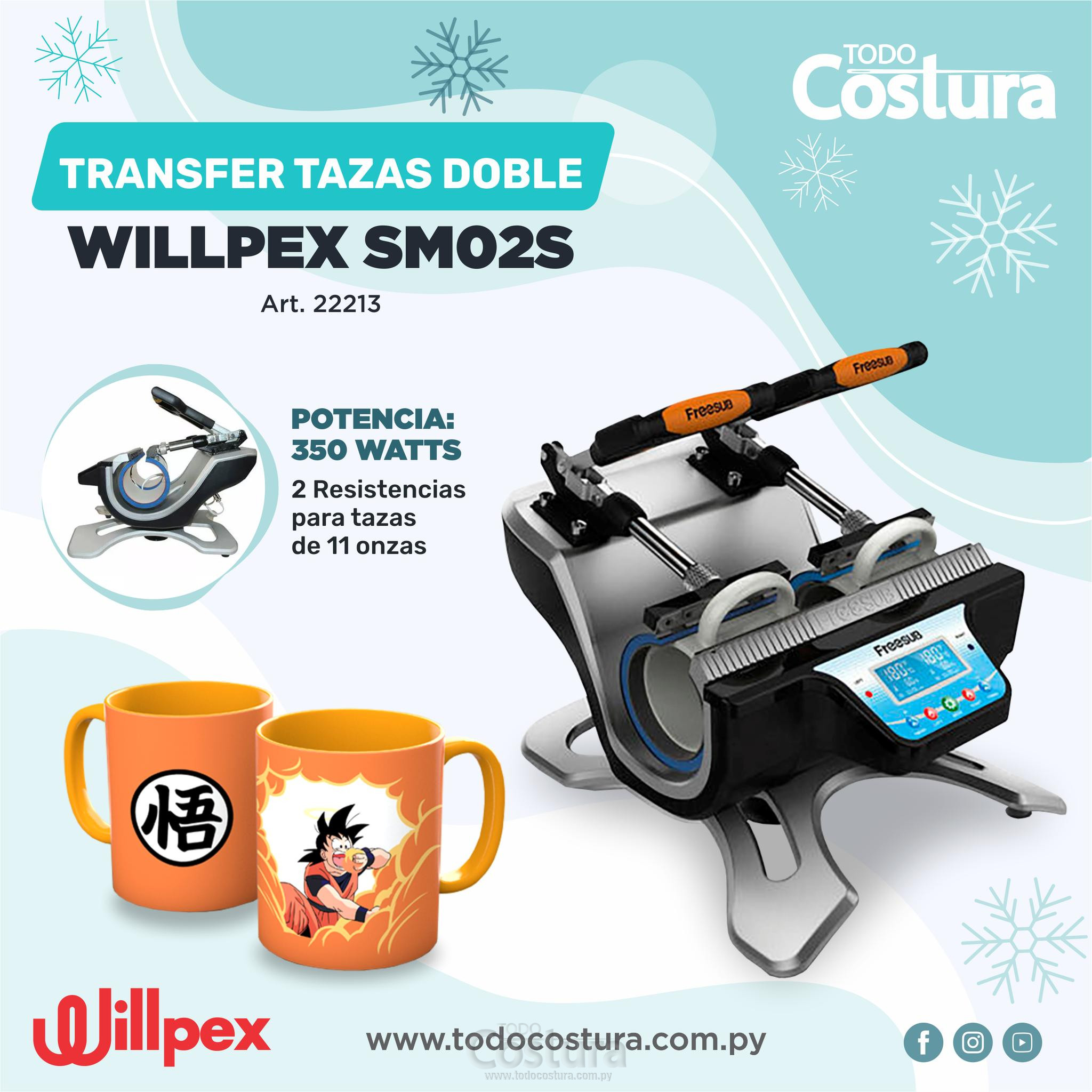TRANSFER TAZAS (DOBLE) WILLPEX SM02S