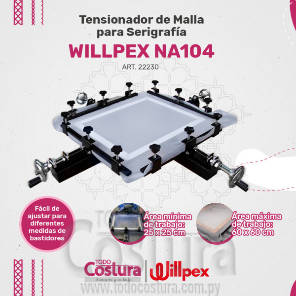 TENSIONADOR DE MALLA DE SERIGRAFIA (24" X 24") WILLPEX NA104
