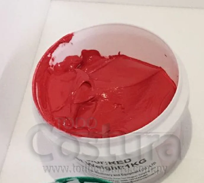 TINTA PLASTISOL (ROJO - 1 KG) PARA SERIGRAFIA