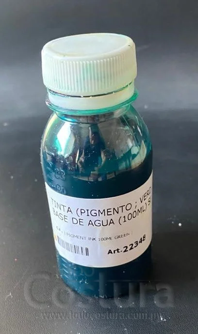 TINTA (PIGMENTO - VERDE) BASE DE AGUA (100ML) SERIGRAFIA