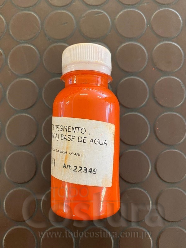 TINTA (PIGMENTO - NARANJA) BASE DE AGUA (100ML) SERIGRAFIA