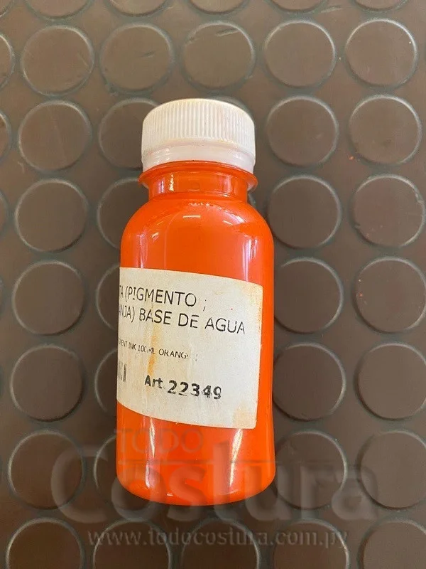TINTA (PIGMENTO - NARANJA) BASE DE AGUA (100ML) SERIGRAFIA