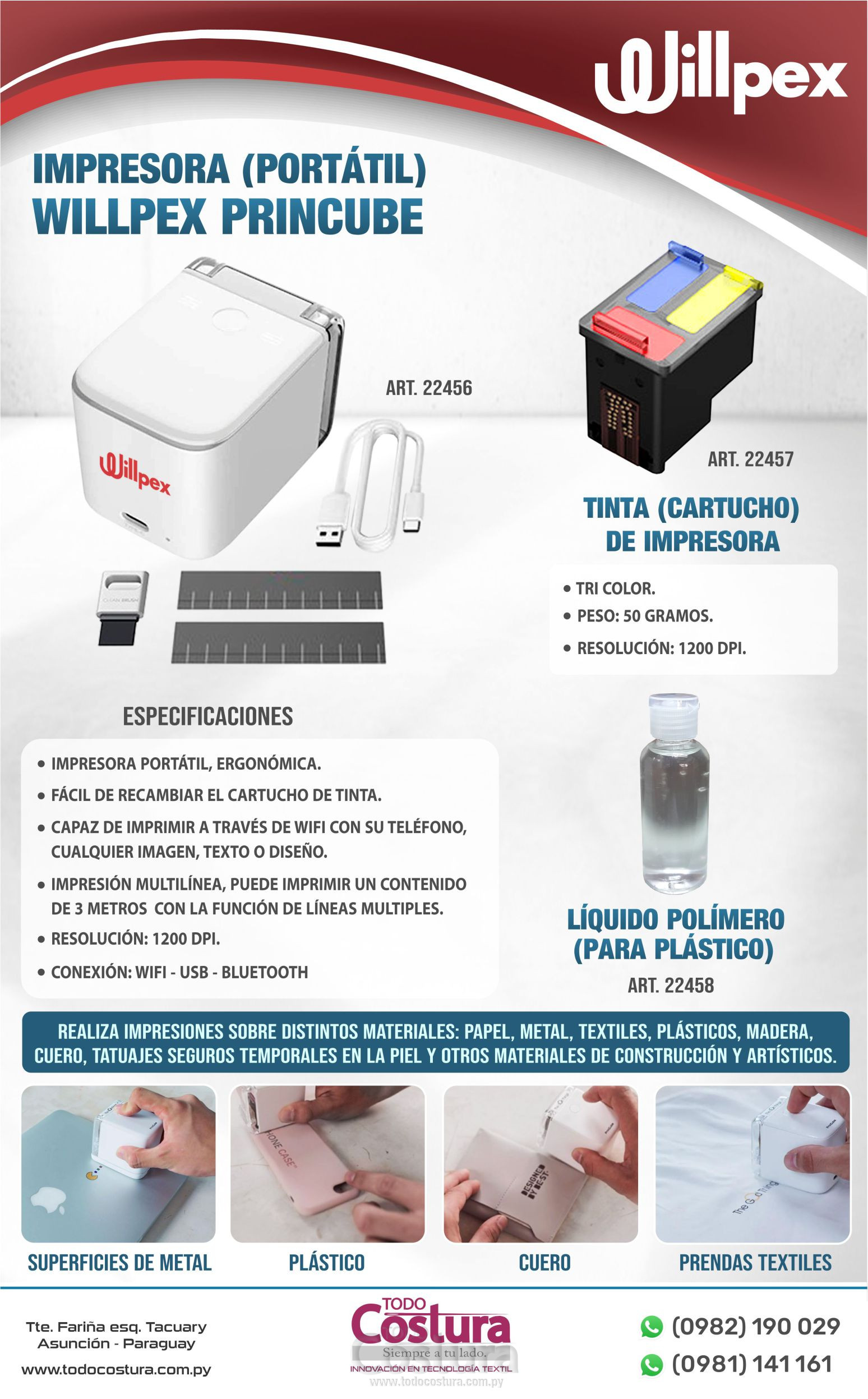 IMPRESORA (PORTATIL) WILLPEX PRINCUBE