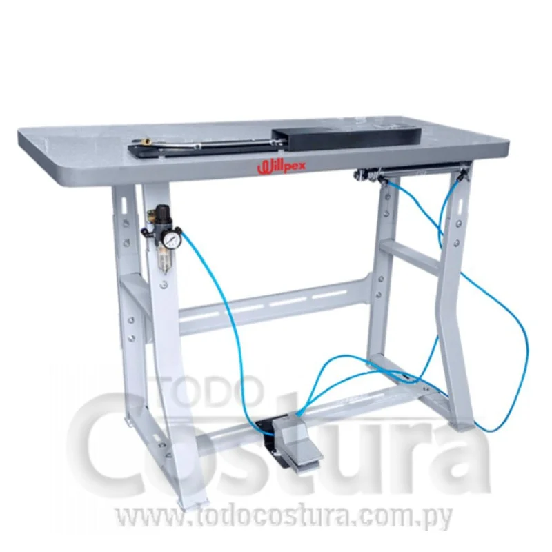 MAQUINA PARA COLOCAR ARCO EN CORPIÑO WILLPEX (NEUMATICA) (INCLUYE MESA Y ESTANTE)