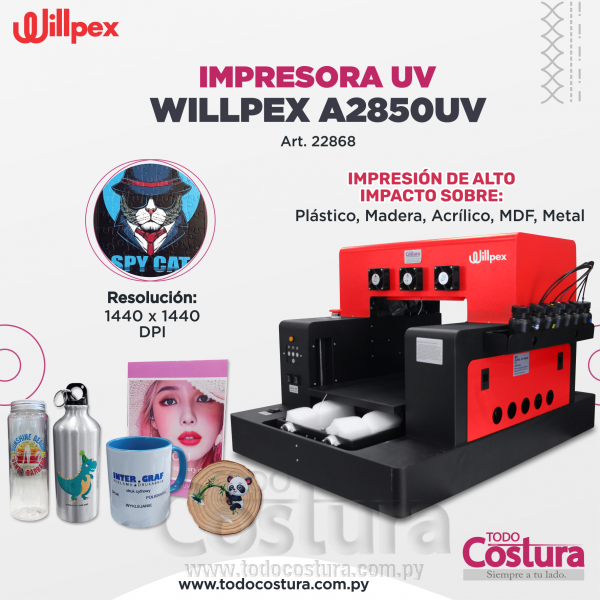 IMPRESORA UV (28X50CM) WILLPEX A2850UV