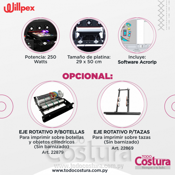 IMPRESORA UV (28X50CM) WILLPEX A2850 UV