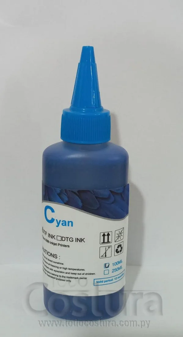 TINTA PIGMENTADA (CYAN - 100ML) PARA IMPRESORA DTF