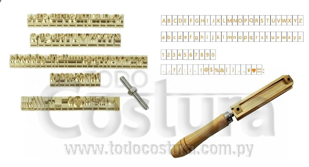 SOPORTE 13CM CON MOLDES DE BRONCE (83 CARACTERES) P/ TRANSFER FOIL WILLPEX 90DSS-L