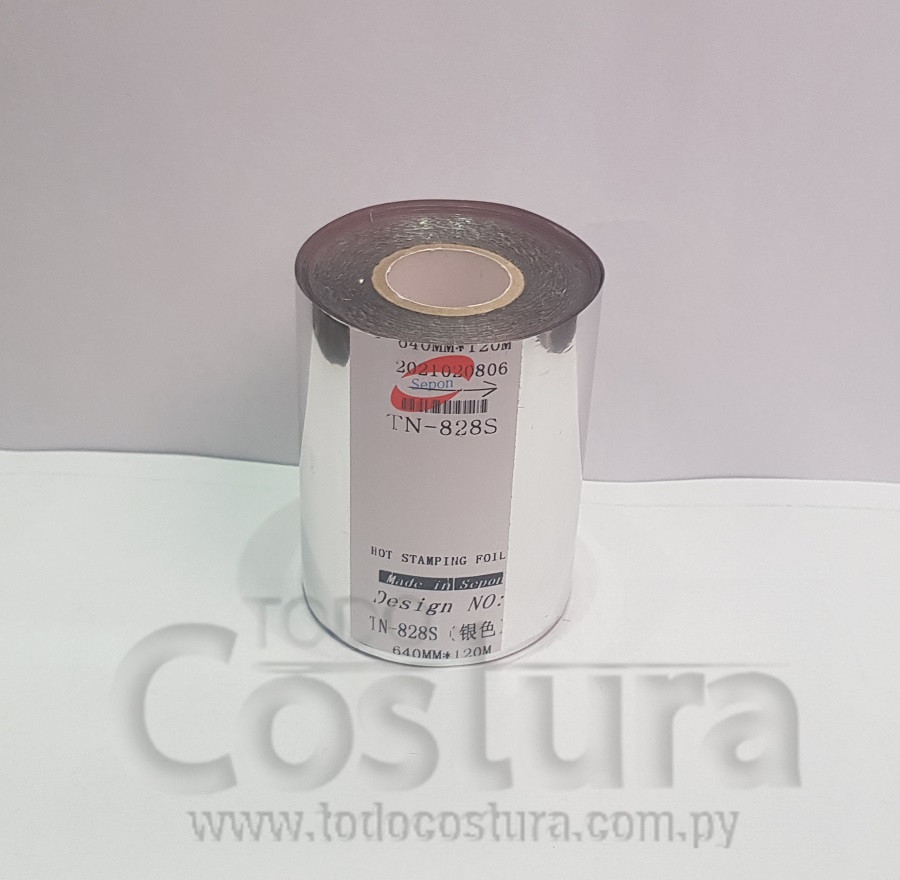 ETIQUETA FOIL PLATA (8CM X 120 METROS) P/ TRANSFER WILLPEX