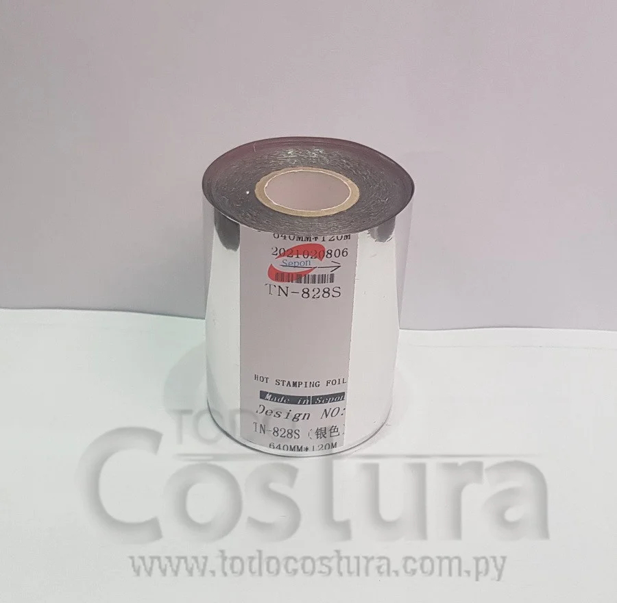 ETIQUETA FOIL PLATA (8CM X 120 METROS) P/ TRANSFER WILLPEX