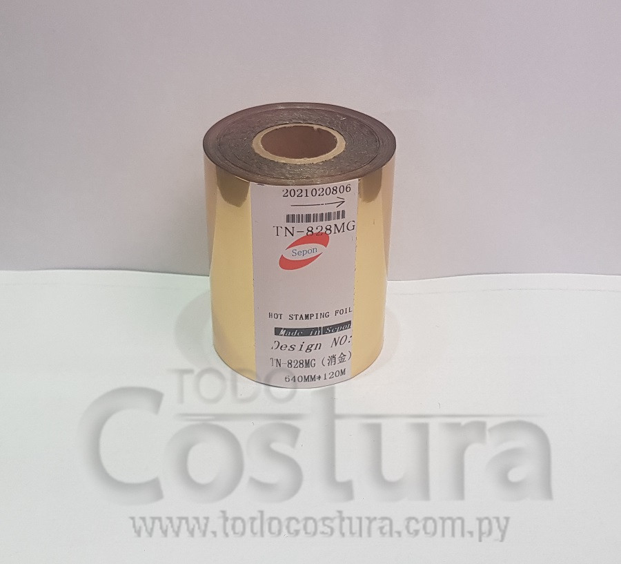 ETIQUETA FOIL ORO MATTE (8CM X 120 METROS) P/ TRANSFER WILLPEX