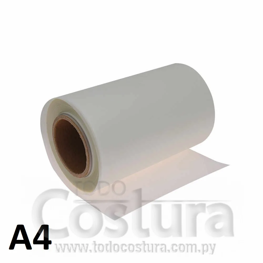 PAPEL PET EN ROLLO (A4 - 21CM X 100M) SERIGRAFIA / IMPRESORA DTF