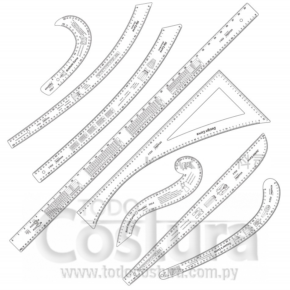 REGLAS CURVAS (SET 8 UNID.)