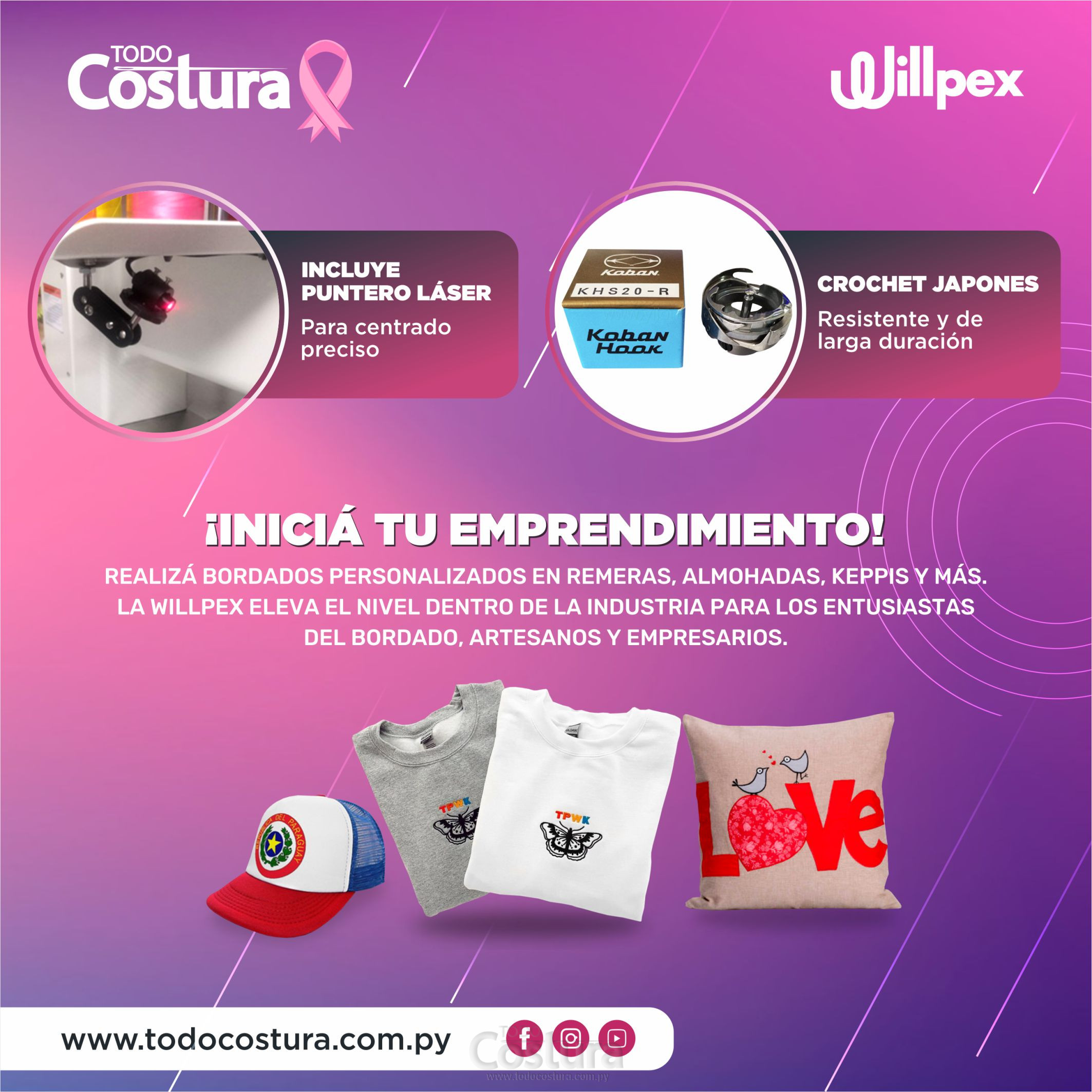 BORDADORA COMPUTARIZADA (15 AGUJAS) WILLPEX SMART WP1500