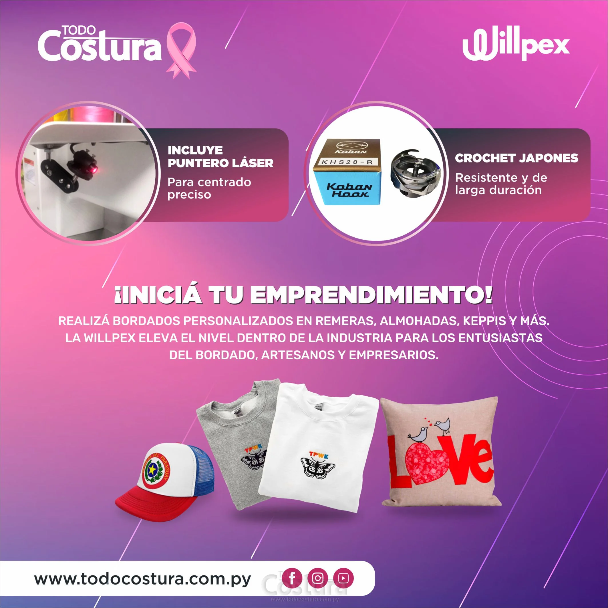 BORDADORA COMPUTARIZADA (15 AGUJAS) WILLPEX SMART WP1500