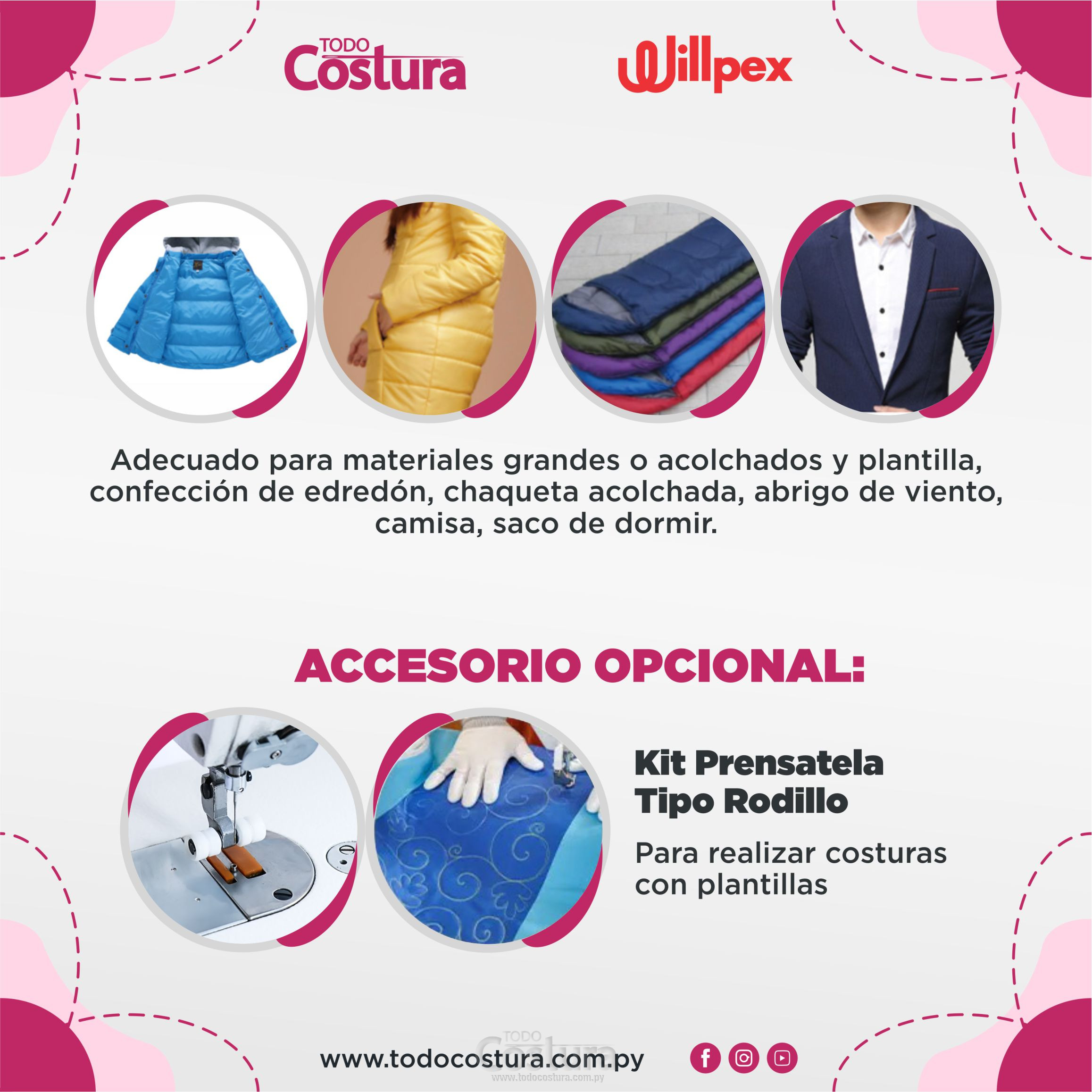 RECTA QUILTING ELECTRONICA (BRAZO LARGO - CON PULLER) WILLPEX WP-9985D (MOTOR INCORPORADO)