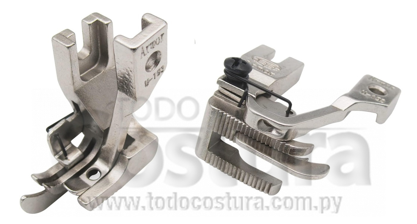PRENSATELA (CON GUIA 1/4 - IZQUIERDO) RECTA DOBLE ARRASTRE MITSUBISHI DY-350 / JACK H2 (SET)