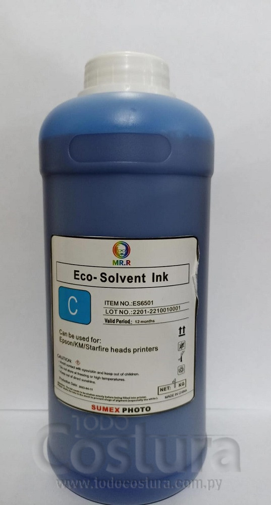 TINTA ECO-SOLVENTE (CYAN - 1 LITRO) IMPRESORA