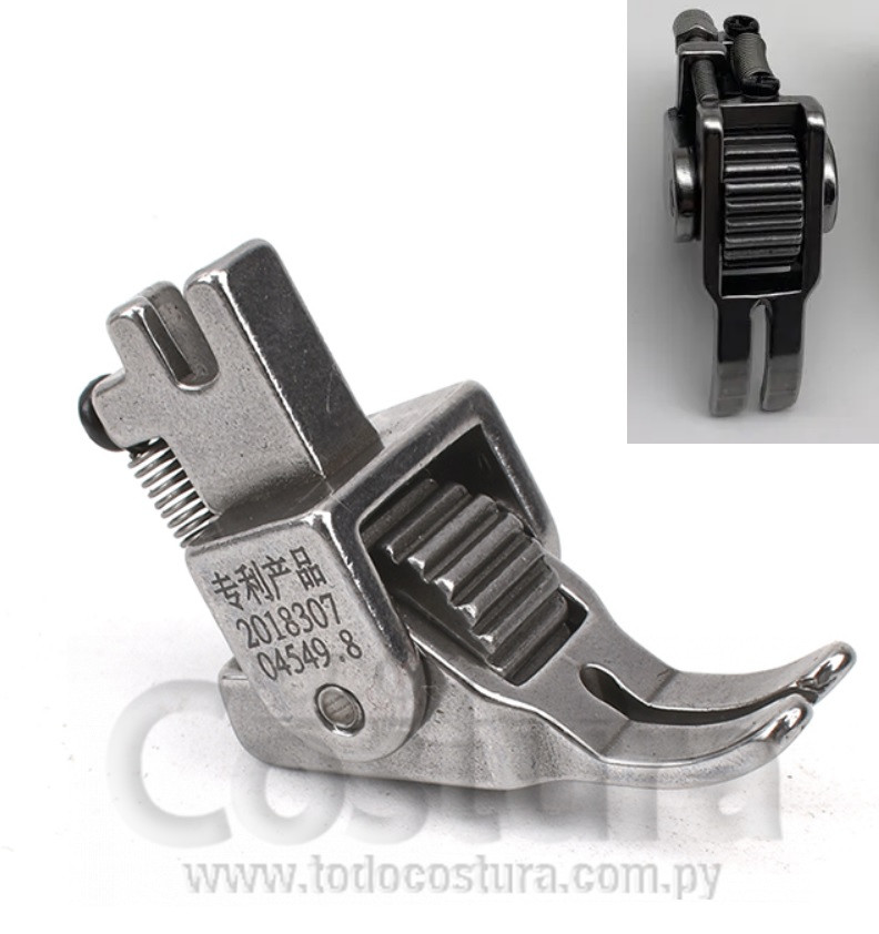 PRENSATELA CON RODILLO DE METAL DENTADO RECTA INDUSTRIAL
