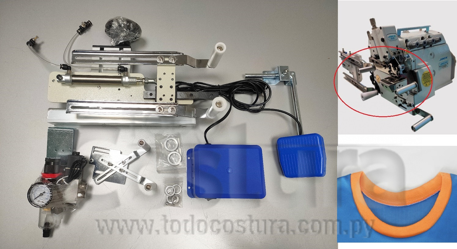ROLLER (NEUMATICO - SEMI AUTOMATICO) PARA OVERLOCK CILINDRICA JACK 797DI