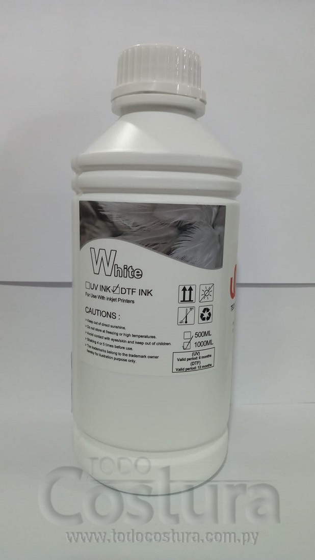 TINTA PIGMENTADA (BLANCO - 1 LITRO) PARA IMPRESORA DTF