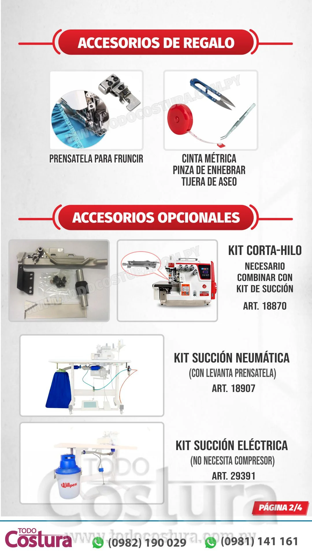 OVERLOCK (4 HILOS) WILLPEX G3-4-M03/333 (MOTOR INCORPORADO)