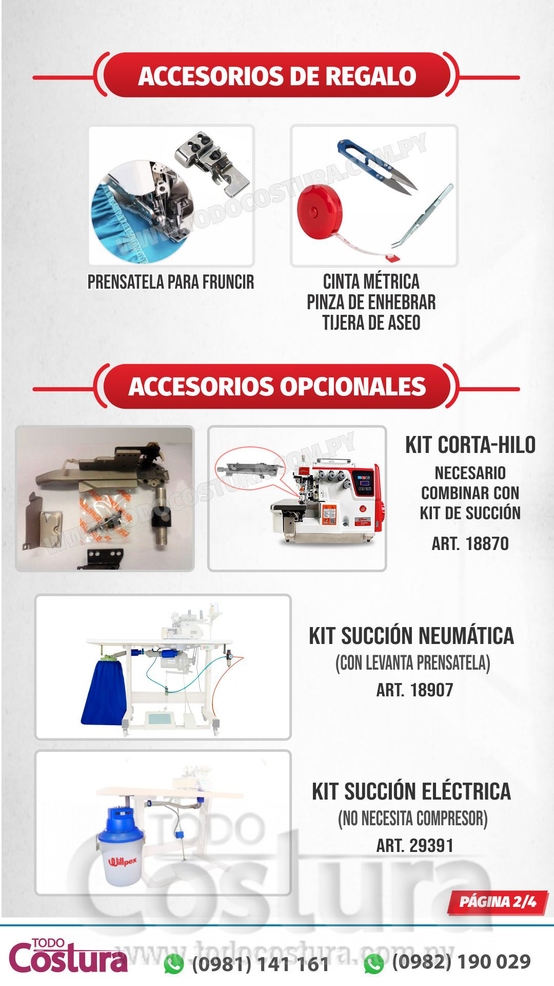 OVERLOCK (5 HILOS) WILLPEX G3-5-02/223 (MOTOR INCORPORADO)