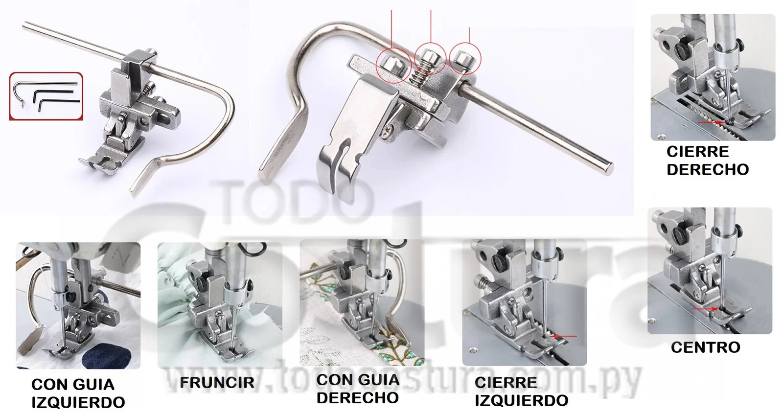 PRENSATELA (MULTI FUNCION 6 EN 1) RECTA INDUSTRIAL