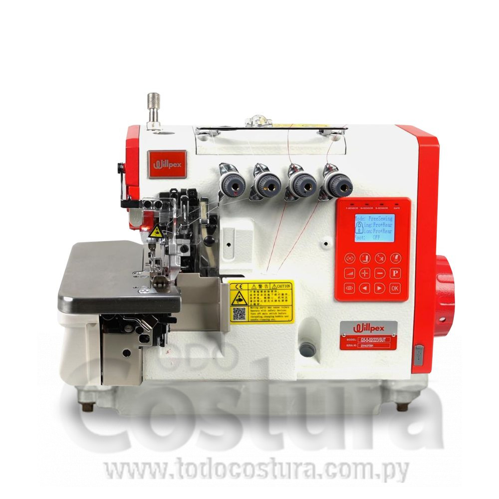OVERLOCK (ELECTRONICA - 5 HILOS - LIVIANA) WILLPEX G5-5-02/223/SUT (MOTOR INCORPORADO)