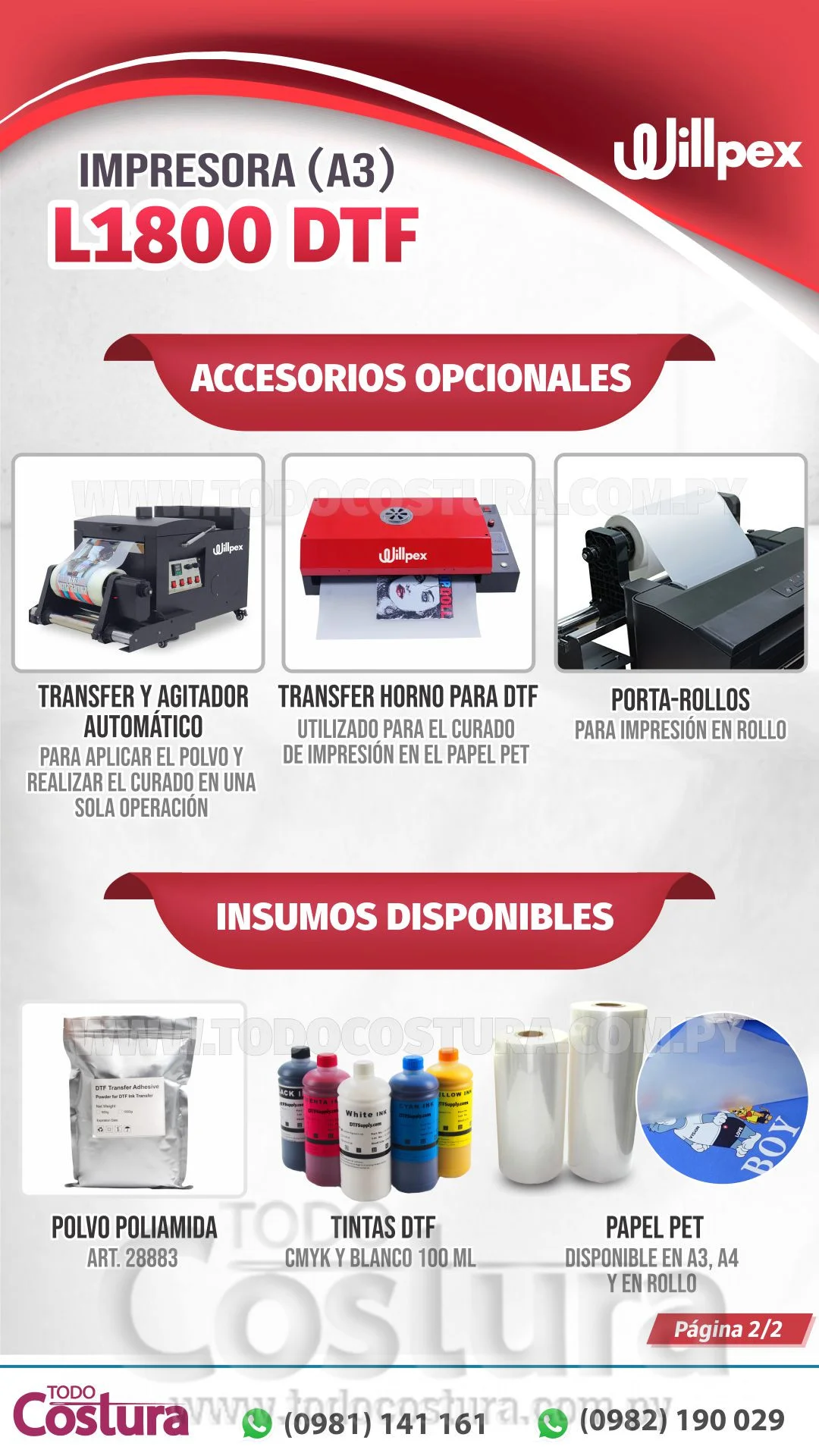 IMPRESORA (A3) EPSON L1800 - 6 CANALES
