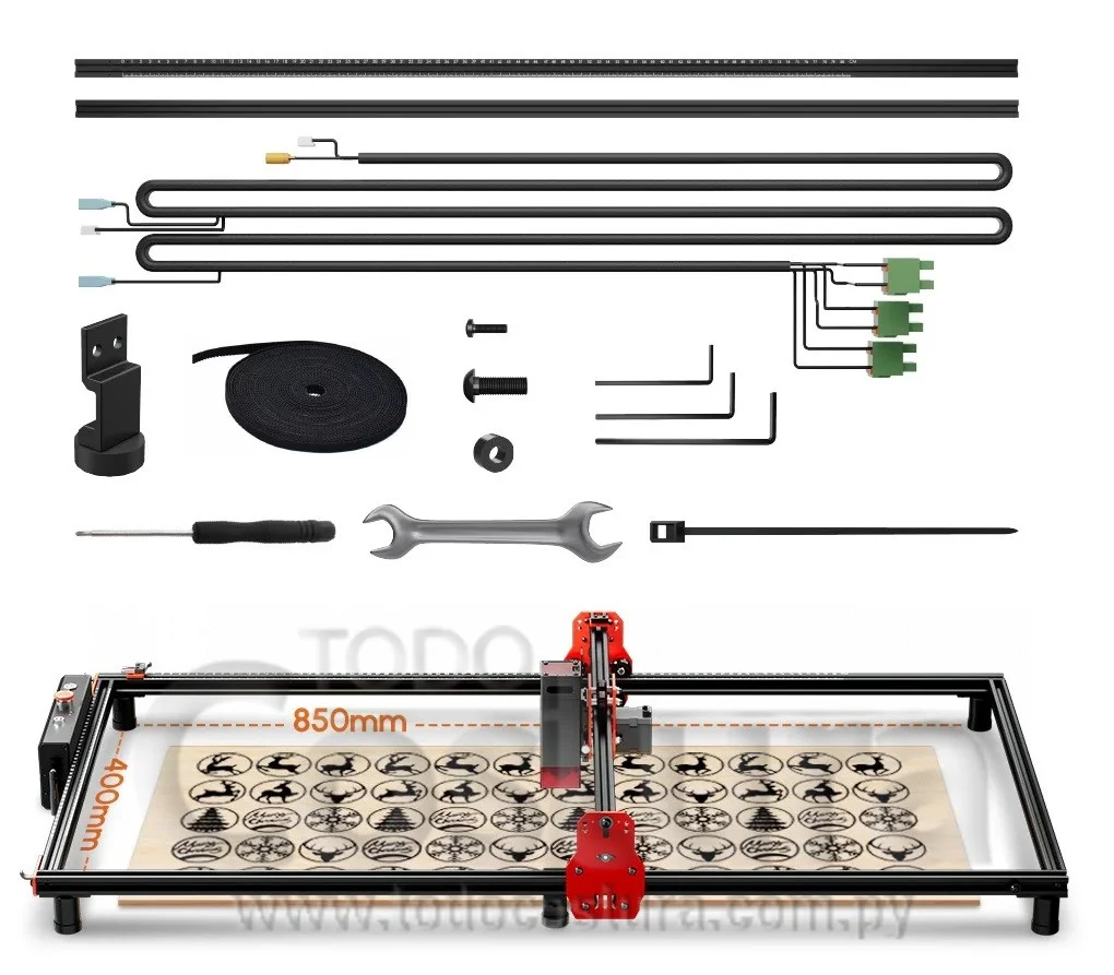 SOPORTE EXTENSOR (85X40CM) GRABADORA LASER DIODO WILLPEX ALGOLASER DIY KIT 10W