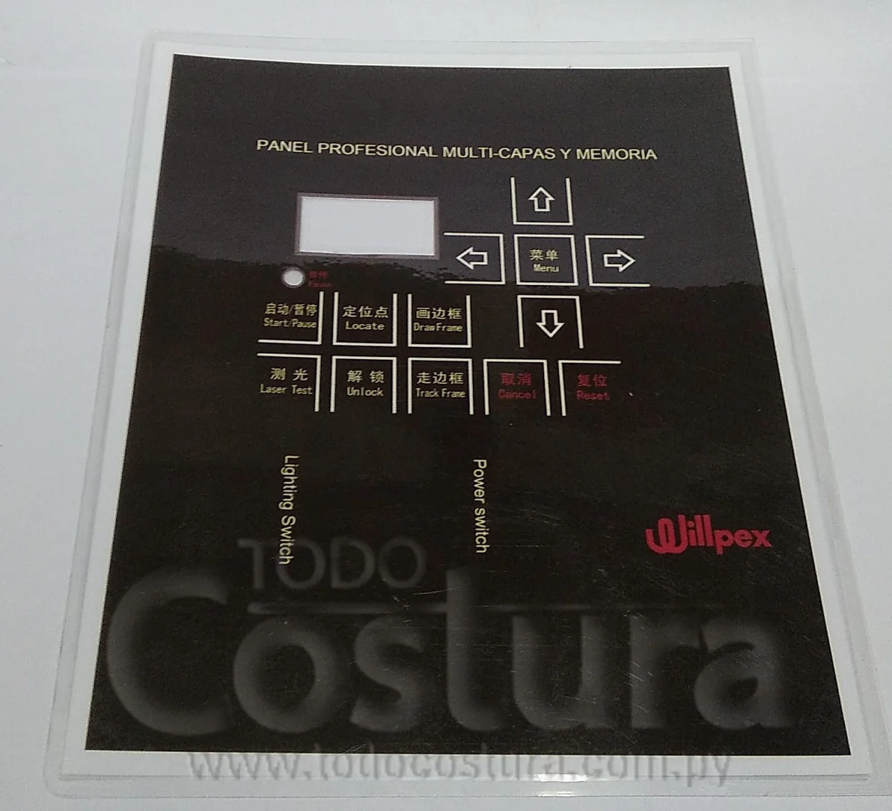 TAPA DEL PANEL (NUEVO) GRABADORA LASER WILLPEX 3020