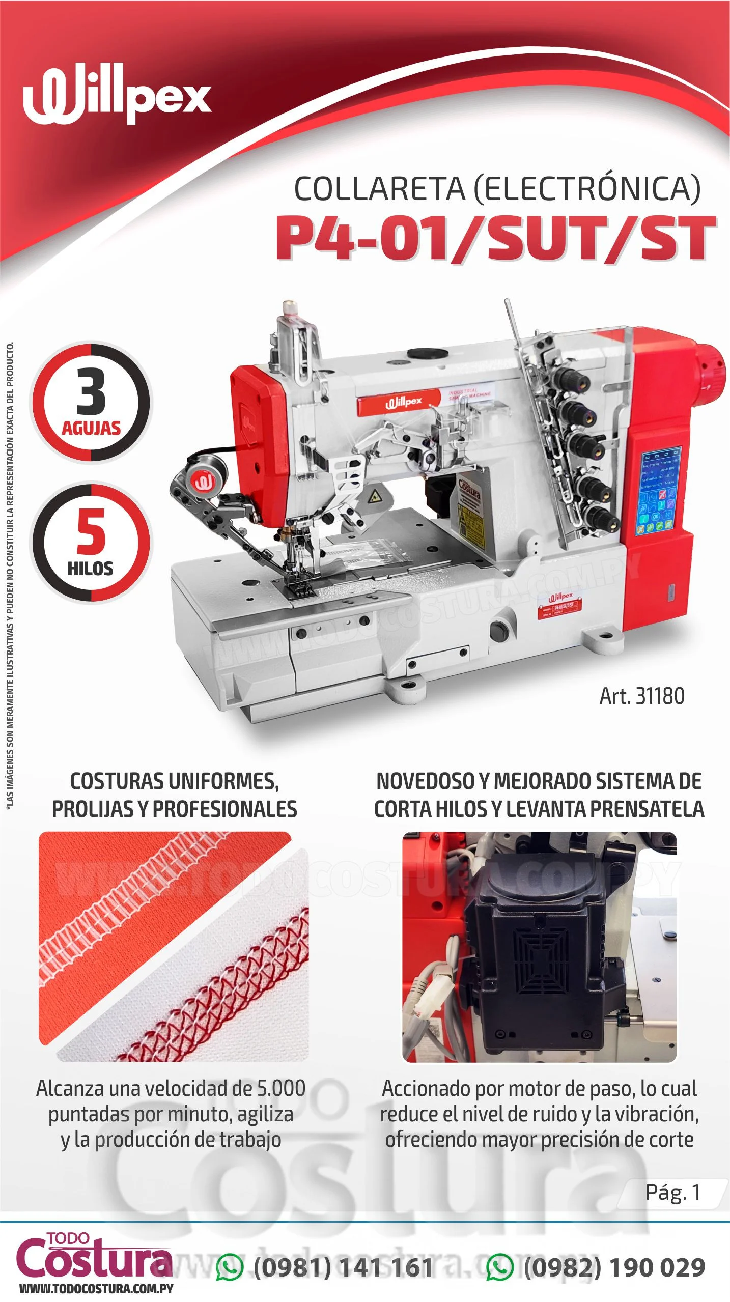 COLLARETA (ELECTRONICA) WILLPEX P4-01/SUT/ST (MOTOR INCORPORADO)