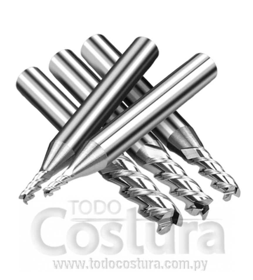 FRESAS (5 UNIDADES - PARA METALES) PARA GRABADORA CNC WILLPEX TTC-450 PRO