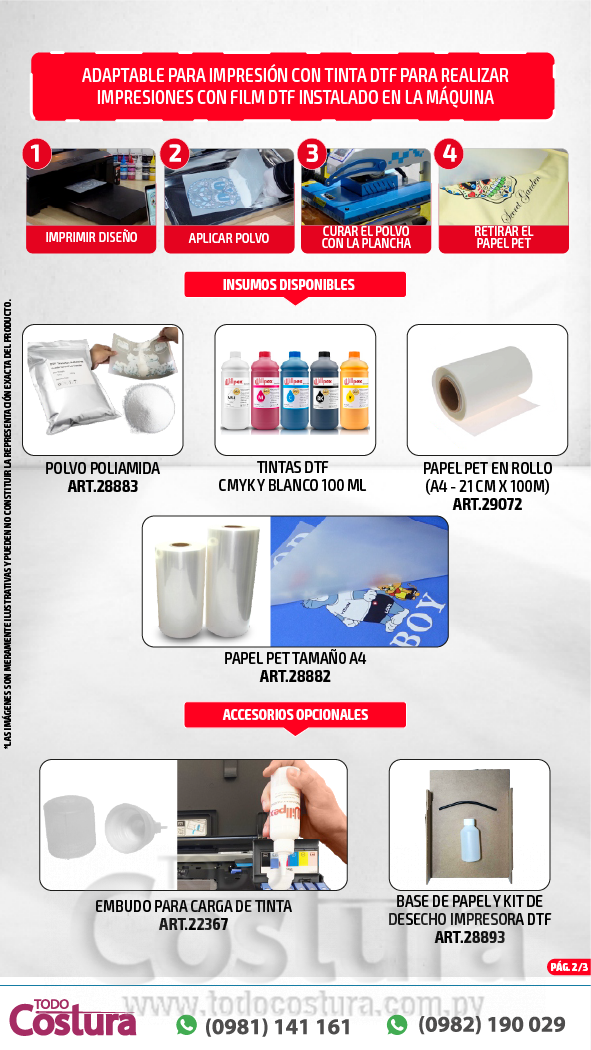 IMPRESORA DTF (A4) EPSON L8058-6 CANALES