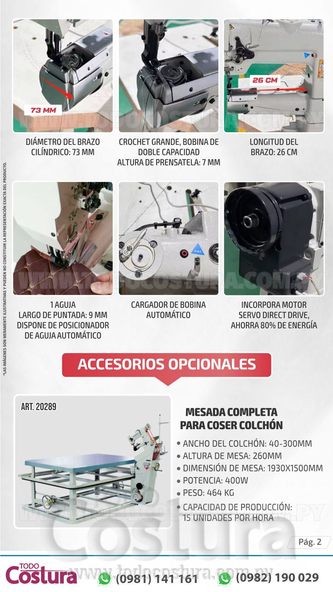 RECTA CAÑON (TRIPLE ARRASTRE) WILLPEX WP-341D (MOTOR INCORPORADO)
