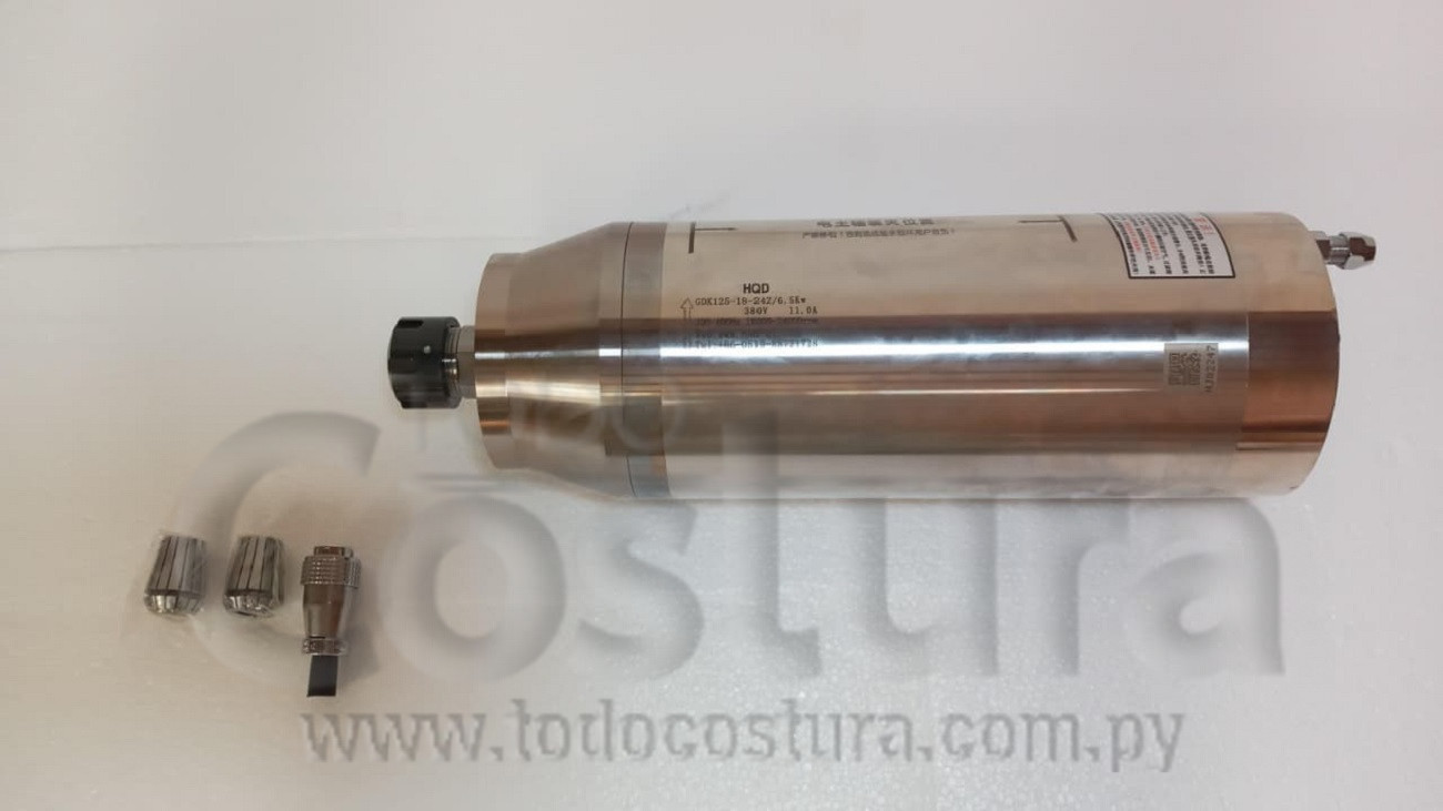 CABEZAL HUSILLO SPINDLE (6KW - REFRIGERACION AGUA) GRABADORA ROUTER CNC1325 (INCLUYE PANEL DSP)