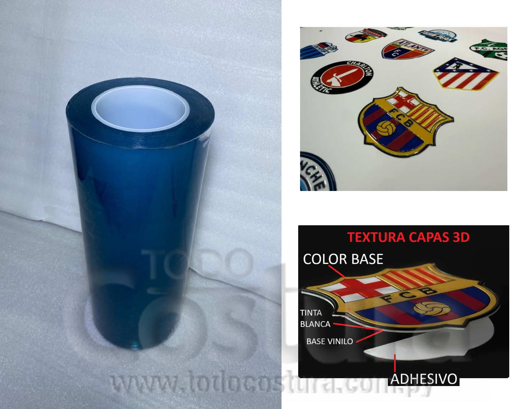 PAPEL FILM B PARA STICKER (30CM X 50 METROS) PARA IMPRESION UV DTF
