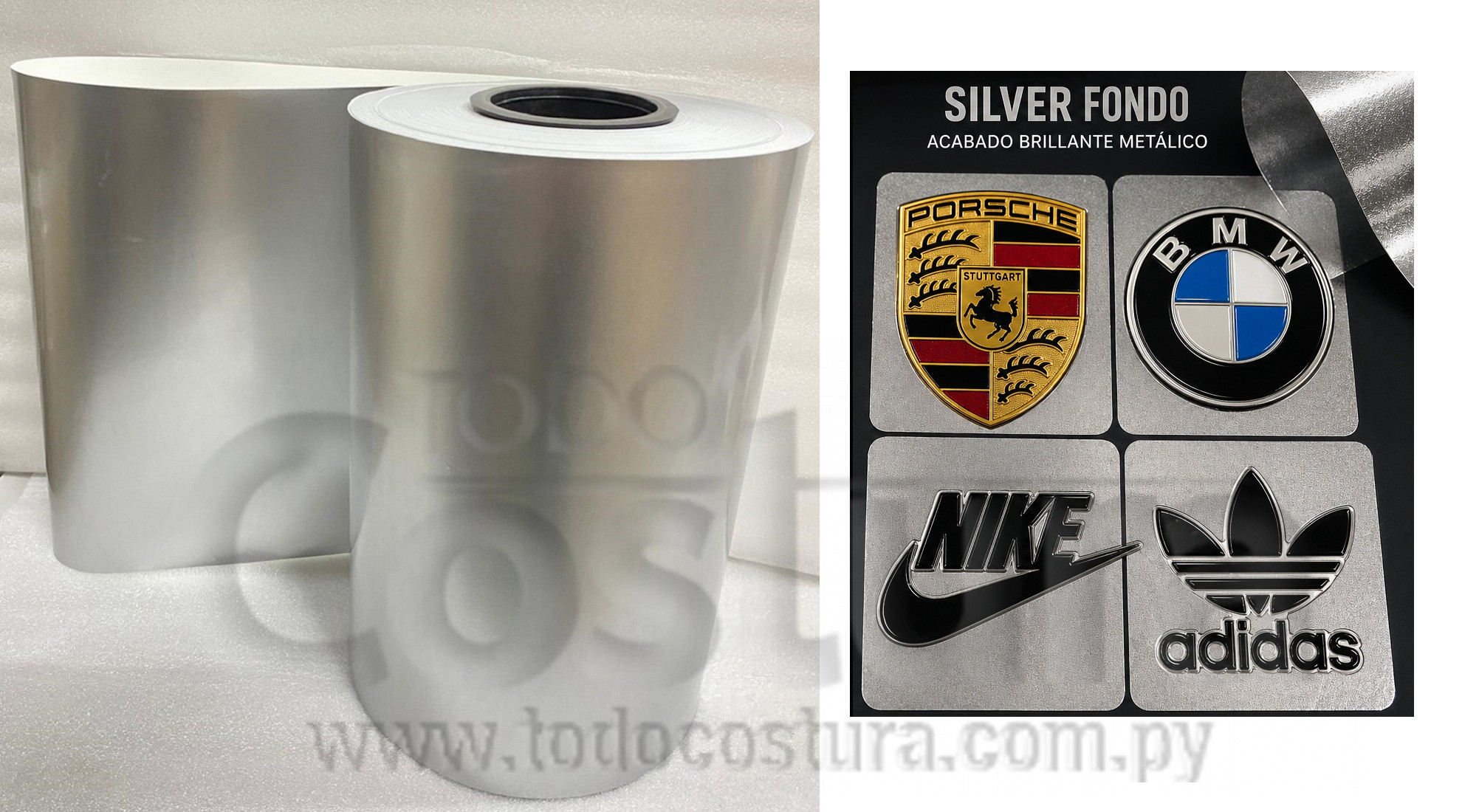 PAPEL FILM PLATA (30CM X 100 METROS) PARA IMPRESION UV DTF